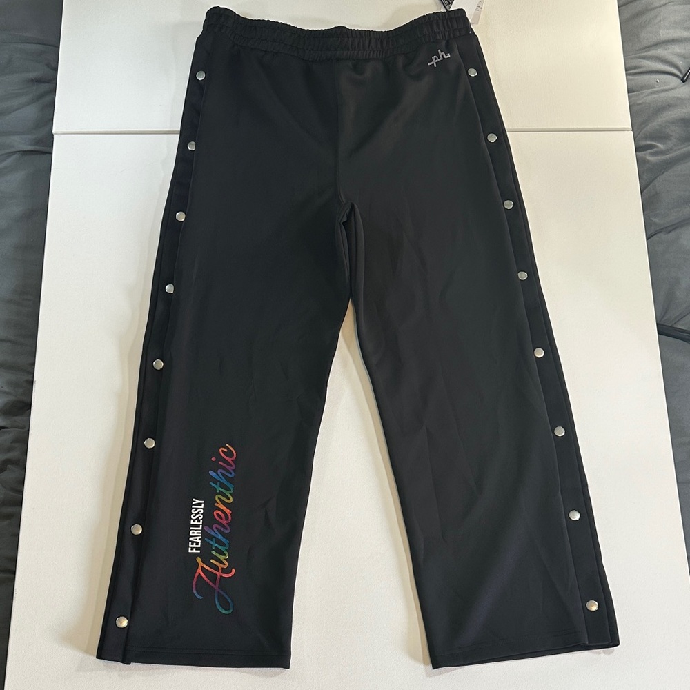 The Phluid Project Black Joggers with Fearlessly Authentic Rainbow Logo NWT (XL)